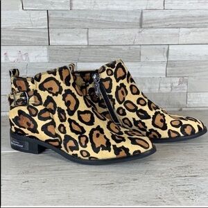 Blondo Women’s 6.5M Waterproof Tami Calf Hair Leopard Ankle Boot NEW